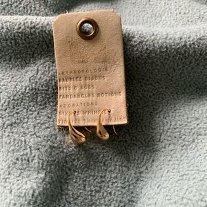 New Anthropologie 14kt Gold Teardrop Earrings